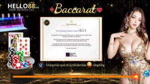 Trải nghiệm cá cược Baccarat Hello88 tuyệt vời.